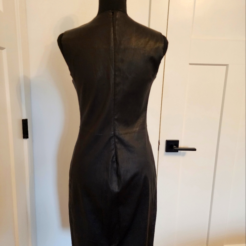 Gorgeous Designer Vince Black Leather Dress